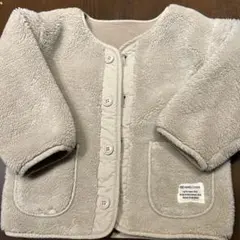 BEAMS mini フリースアウター ベージュ リバーシブル