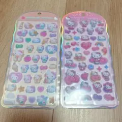 ハローキティ コットンパフィーシール 2シートセット