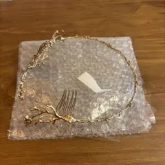 値下げ可 小枝モチーフ ゴールド ヘッドドレス ウェディング