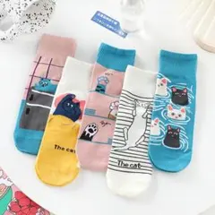 ′′（5足セット）カラフルなストレートソックス女性ins潮綿中筒春秋冬かわいい