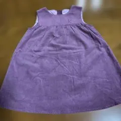 組曲　紫 コーデュロイ ワンピース 90cm