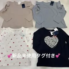 新品未使用タグ付き♡女の子♡長袖カットソー♡長袖ロンT♡4着セット♡110センチ