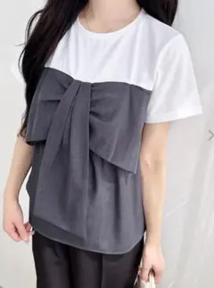 ❗最終価格❗INGNI リボンドッキングトップス