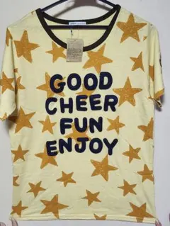 rough 黄色　GOOD CHEER FUN ENJOY 半袖Ｔシャツ