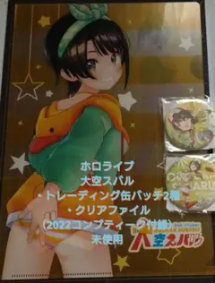 大空スバル　クリアファイル　缶バッチ2種　未使用　ホロライブ