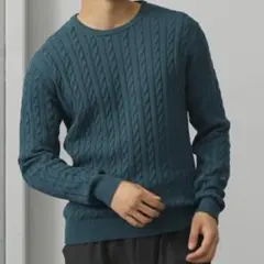 ビームス　BEAMS HEART ベーシック ケーブル コットンニット