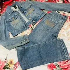 ROCA WEAR★ロカウェア★デニムセットアップ★パンツ★ショート丈ジャケット