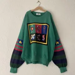 vintageヴィンテージレトロアメカジ平成レトロカラフル刺繍メンズトレーナーのサムネイル
