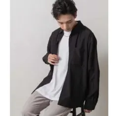 WEGO STANDARD 長袖シャツ ブラック Mサイズ　ウィゴーのサムネイル