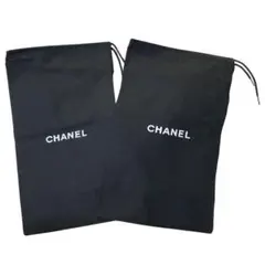 新品 CHANEL シャネル 布袋 保存袋 靴袋 巾着 シューズ2枚セット