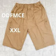 【楽ちん快適】新品 ODFMCE イージーハーフパンツ XXL ベージュ チノのサムネイル