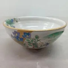 ♢72 抹茶碗 茶碗 9月 桔梗 金彩 陶器 茶道 茶道具 茶器 骨董品