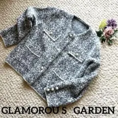 ✨極美品GLAMOROUS GARDENツイードジャケット風ニットカーデガン