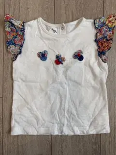 familiar 100 袖　フリルシャツ