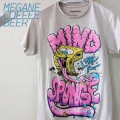 スポンジボブ 古着Tシャツ ニコロデオン SPONGE BOB ベージュ 丸胴