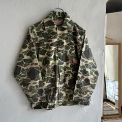 70s SAFTBAK ハンティングジャケット ダックハンターカモ カモ柄 L 70s古着USA製SAFTBAK ダックハンターカモ ハンティングジャケット