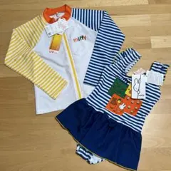 新品未使用♡ワンピース水着&ラッシュガードセット　ミッフィー 110 120