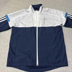 adidas ジャケット ホワイト ネイビー 150センチ　アウター
