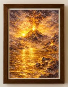 【水彩画アート】金火山海2L版写真用紙