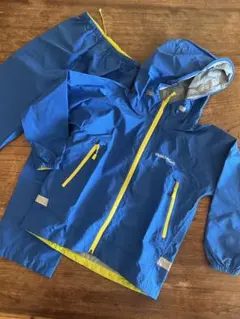 mont-bell レイントレッカー レインウェア 雨雲上下セット 青120cm