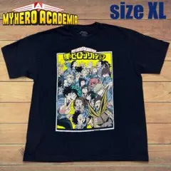 US古着 僕のヒーローアカデミア ヒロアカ 公式 アニメ 日本語 Tシャツ XL
