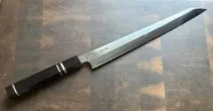 堺打刃物 中川作 白二 柳刃 300mm 本霞 包丁 尺 和包丁 白鋼 黒檀八角
