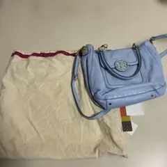 Tory Burch アマンダ クラシック 2WAY レザーライトブルー レザー