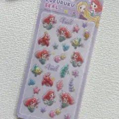 シール　ぷくぷくシール　リトルマーメイド 3Dシール アリエル