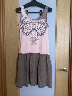 公*o様 ALGONQUINS タンクトップ ワンピース ピンク×グレーのサムネイル