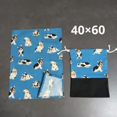 G480給食セット　ランチョンマット60×40、巾着袋