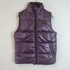 Champion 中綿ベスト パープル S ダウンベスト 春先 軽アウター