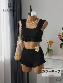 SHEIN ブラック セパレートレディース 水着 Sサイズ