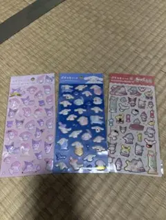 ぷくっとシール 3枚セット マイメロ シナモロール サンリオ DAISO