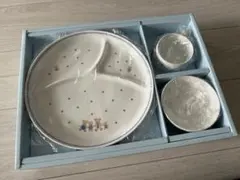 新品未使用ファミリア　ノリタケ食器3点セット離乳食　ブルー