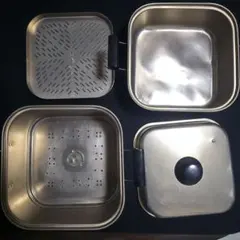 【アルマイト蒸し鍋】2段蒸し器 ゴールドのサムネイル