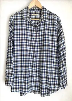 クロコダイル 長袖 チュニック シャツ ブラウス ゆったり 大きいサイズ LL