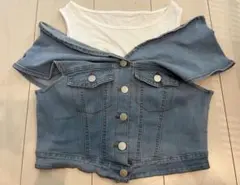 オフショルデニムトップスのサムネイル