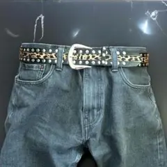 ウエスタンベルト y2k リベット グランジ 韓国 古着 アメカジ wb25-3