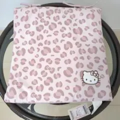 ハローキティ× アベイル 50周年 ヒョウ柄 シートクッション 座布団 ピンク