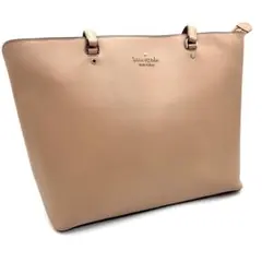 kate spade NEW YORK レザー トートバッグ ベージュ