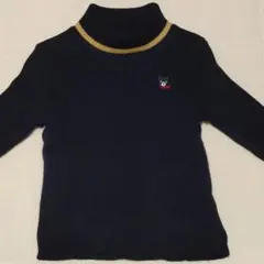 ミキハウスダブルB、 タートルネック 黒90cm