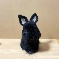 羊毛フェルトぬぼっとまったり作品 ぽってり体のちょこんとお座り黒