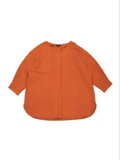【UNTITLED】美品！ブラウス　チュニック　Vネック　オレンジ　50サイズ