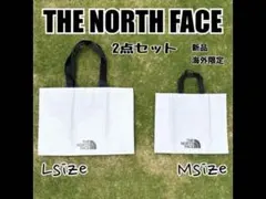 新品⭐️ノースフェイスロゴショッピングバック2点セットM &L エコバック