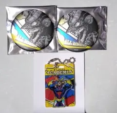 ヒロアカ　パッケージ風キーチェーン　デコレクション缶バッジ　オールマイト