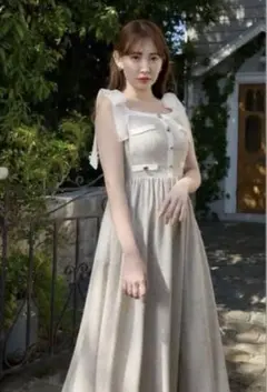 Her lip to Verona Tweed Long Dress - メルカリ
