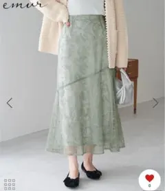 新品タグ付ロペピクニック【emur】刺繍レースマーメイドスカート