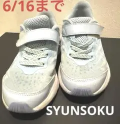 瞬足syunsoku 水色19㎝　キッズ運動靴のサムネイル