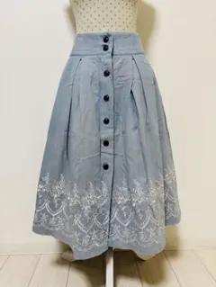 美品⭐️axes femme アクシーズ デニムスカート 森ガール フェミニンのサムネイル