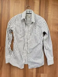 BANANA REPUBLIC ストライプ長袖シャツ S